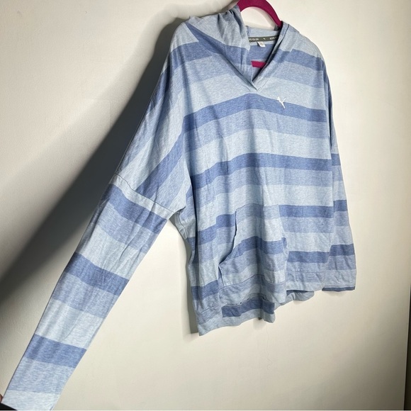 Puma Stripe Long Sleeve V Neck with Hood - Picture 3 of 6
